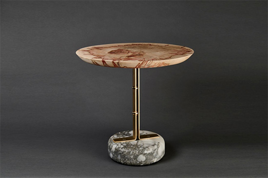 Limited-edition spalted beech wood tabletop at Una Malan