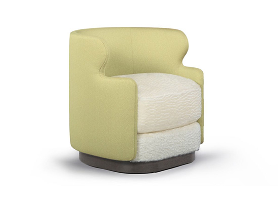 Phebe Swivel Chair, designed by Robert Marinelli at Una Malan
